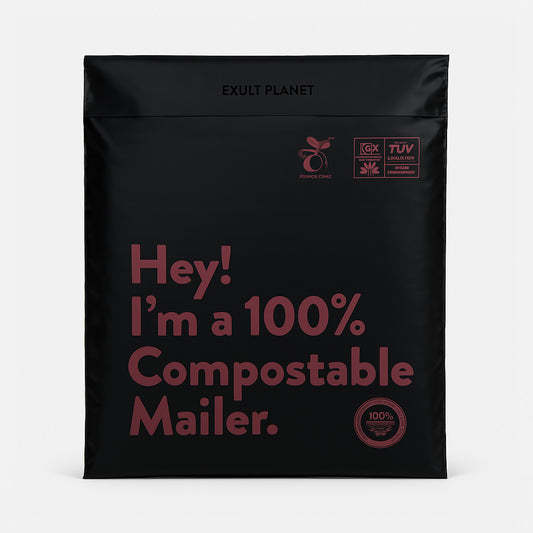 Eco-Friendly Compostable Mailer - Black, Biodegradable, Plastic-Free