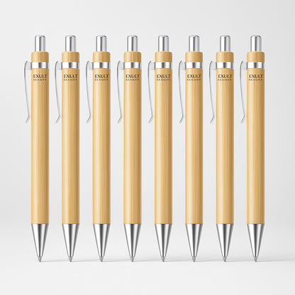 Eco-Friendly Bamboo Ball-Point Pen Set - Sustainable Writing Essentials