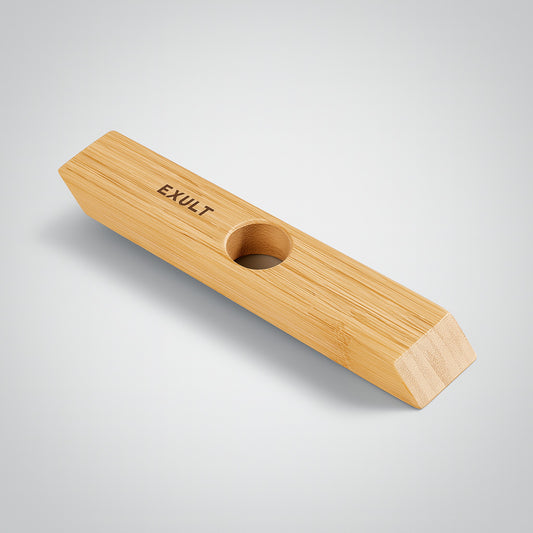 Eco-Friendly Balancing Wine Bottle Holder - Natural Wood Tone