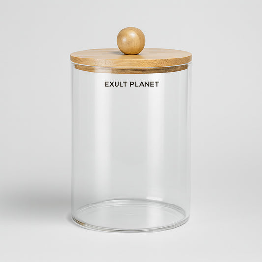 Eco-Friendly Round Acrylic Cotton Swab Organizer for Bathroom