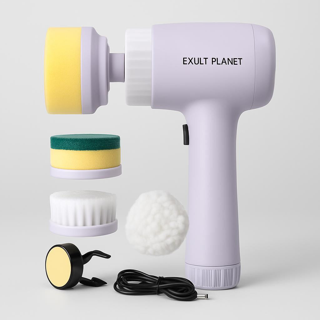 Rechargeable Multi-Use Electric Cleaning Brush Set with USB Charging
