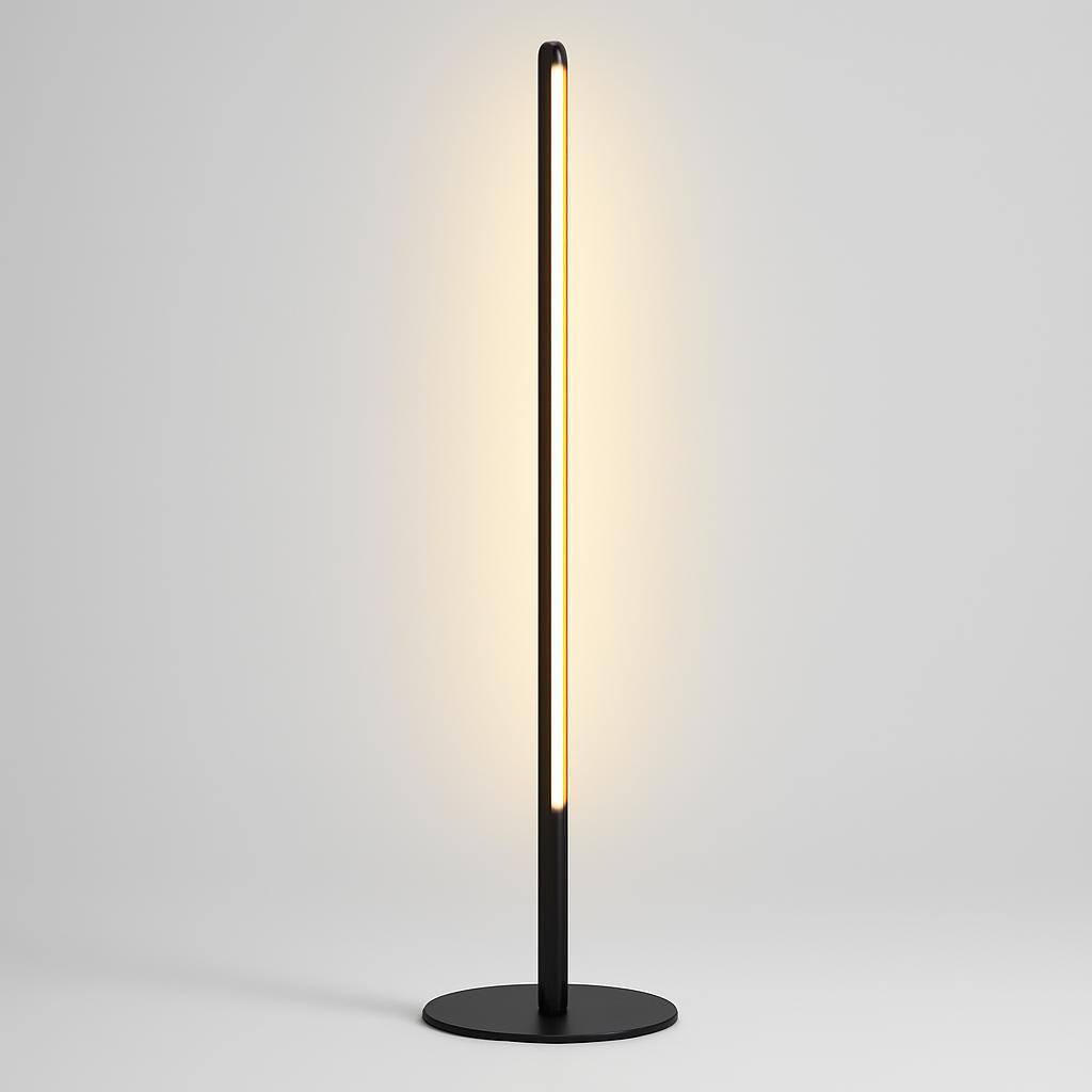 Modern Black Slim LED Floor Lamp - Energy Efficient Lighting
