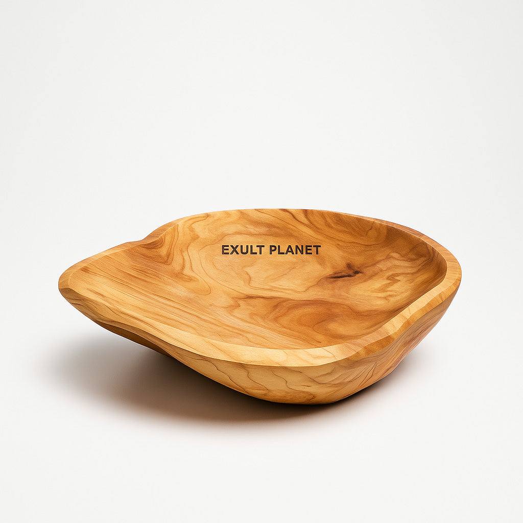 Eco-Friendly Large Capacity Wooden Snack and Fruit Bowl