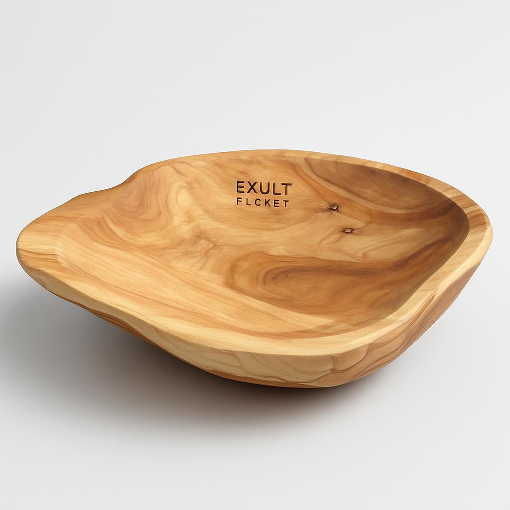 Eco-Friendly Large Capacity Wooden Snack & Fruit Bowl
