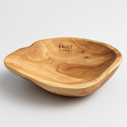 Eco-Friendly Large Capacity Wooden Snack & Fruit Bowl