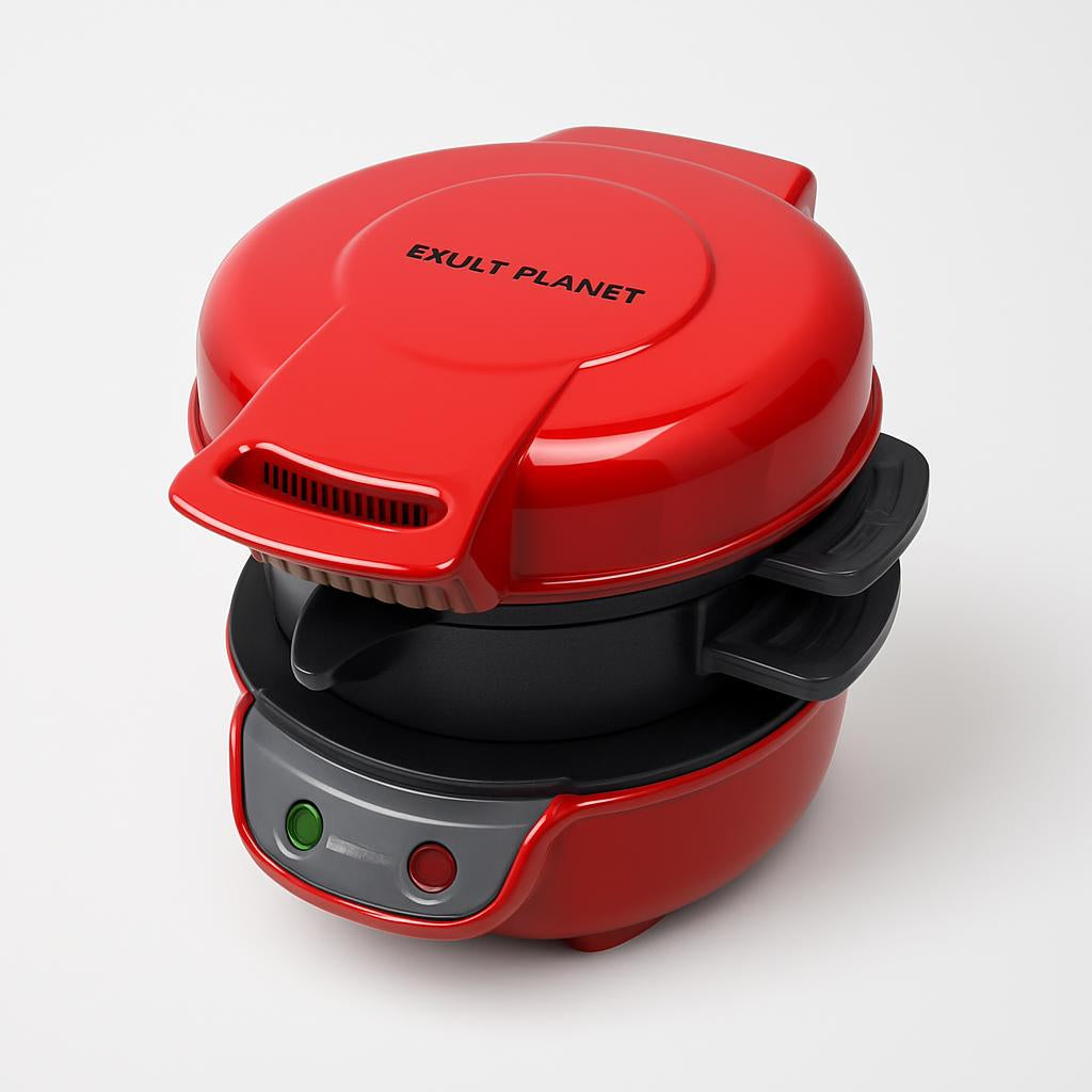 Eco-Friendly Breakfast Master: All-in-One Sandwich & Waffle Maker with Egg Cooker