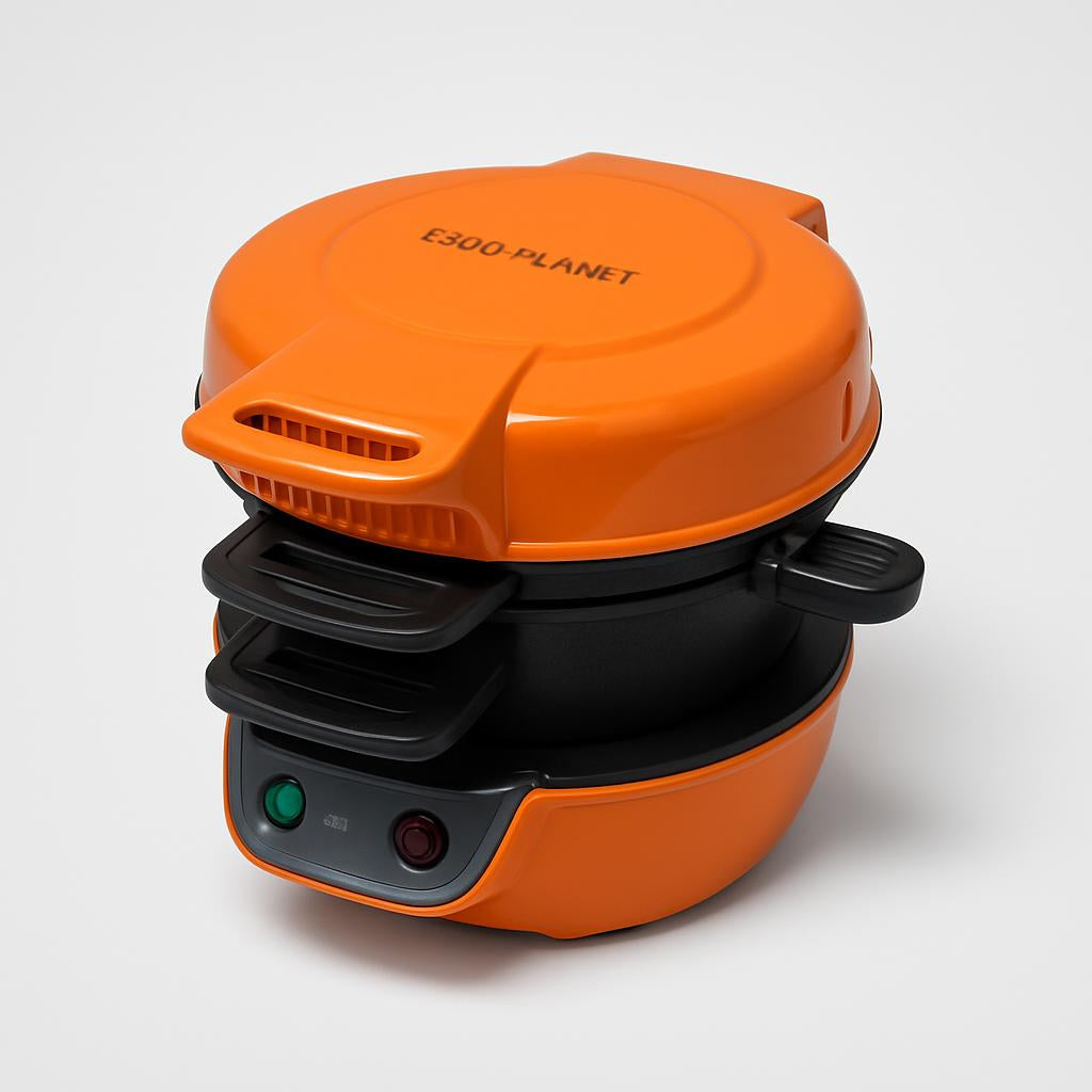 Eco-Friendly Breakfast Master: All-in-One Sandwich & Waffle Maker with Egg Cooker