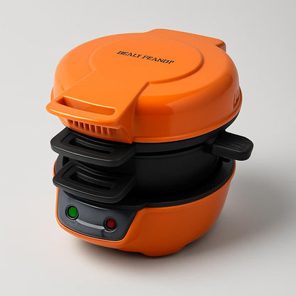 Eco-Friendly Breakfast Master: All-in-One Sandwich & Waffle Maker with Egg Cooker