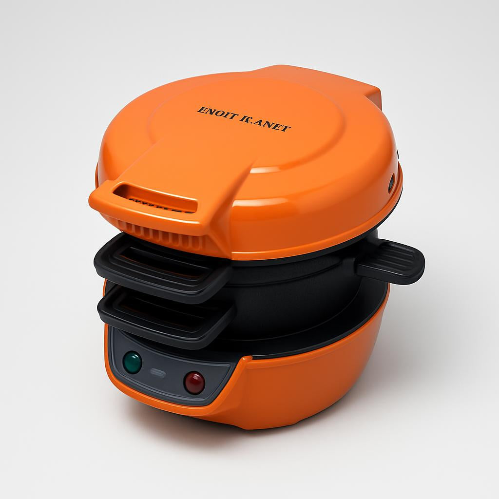 Eco-Friendly Breakfast Master: All-in-One Sandwich & Waffle Maker with Egg Cooker