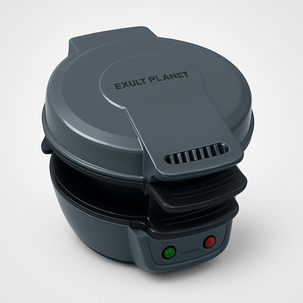 Eco-Friendly Breakfast Master: All-in-One Sandwich & Waffle Maker with Egg Cooker