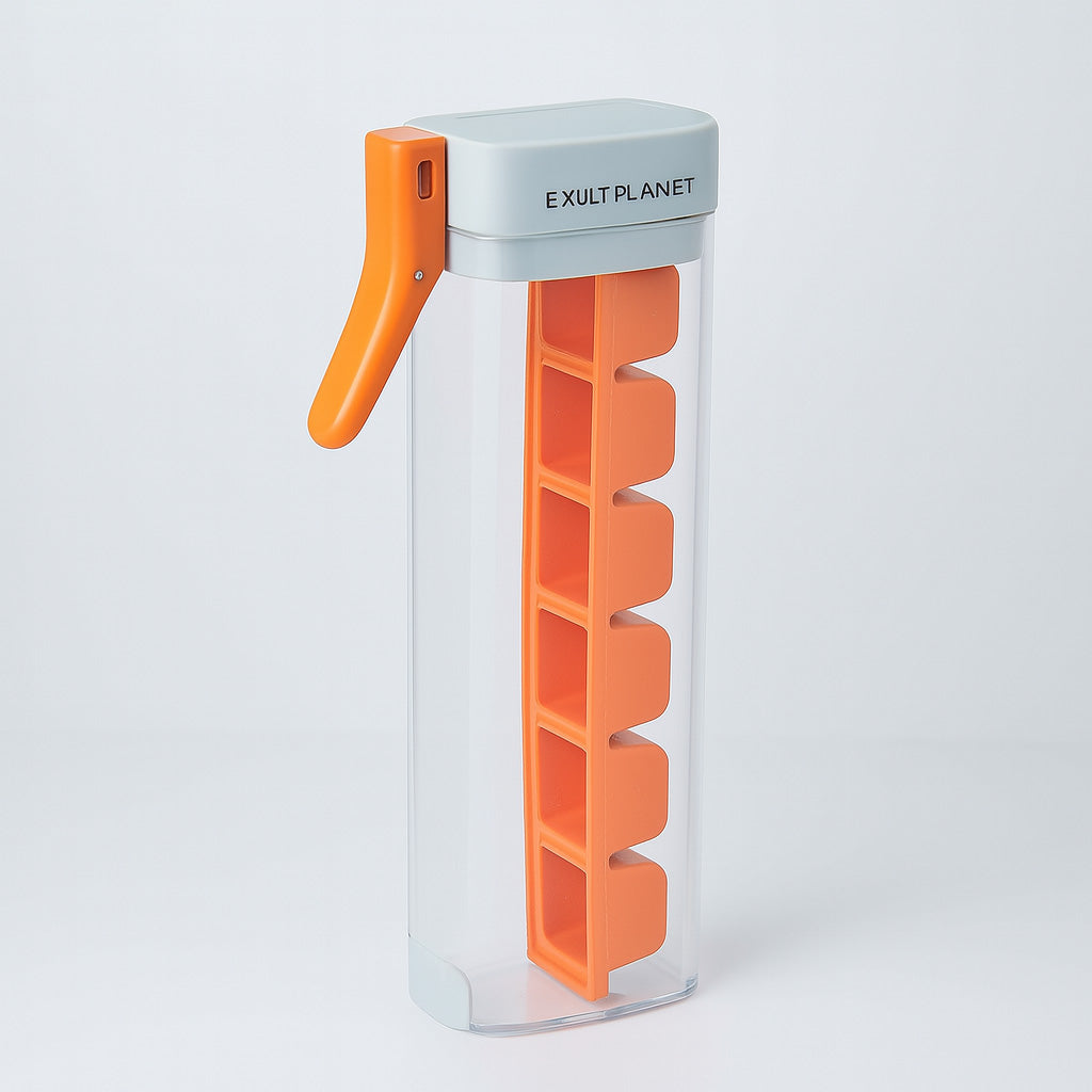Eco-Friendly Reusable Ice Cube Tray with Dispenser