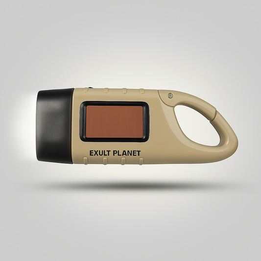 Solar Hand Crank Flashlight - Eco-Friendly Emergency Light