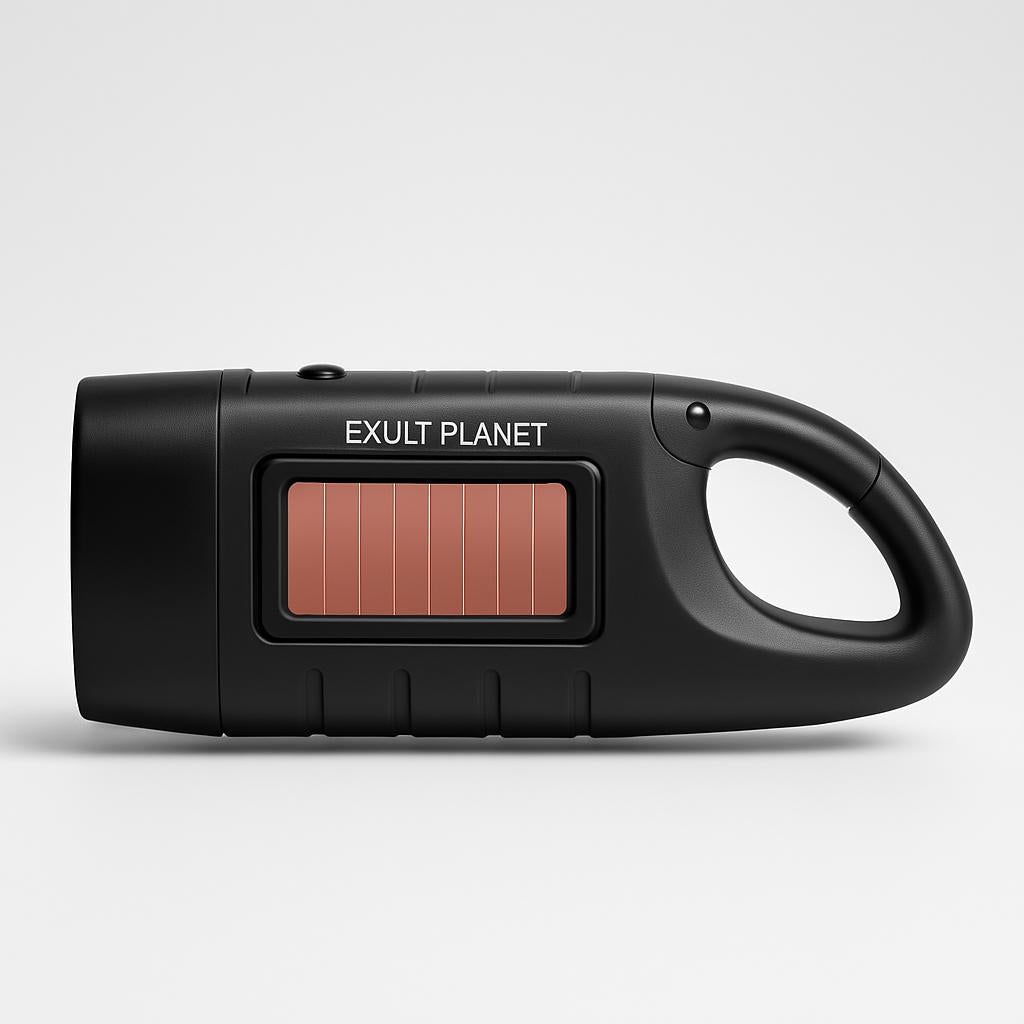 Solar Hand Crank Flashlight - Eco-Friendly Emergency Light