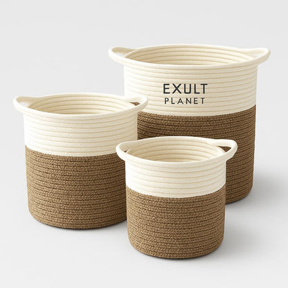 Eco-Friendly Hand Woven Storage Basket for Clothes & Toys