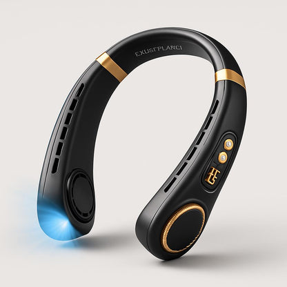 Eco-Friendly Portable Neck Fan - Hands-Free Cooling with Rechargeable Battery