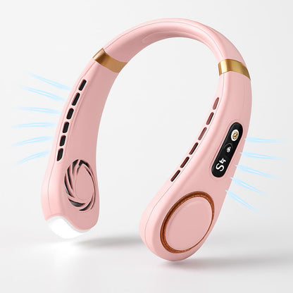 Eco-Friendly Portable Neck Fan - Hands-Free Cooling with Rechargeable Battery