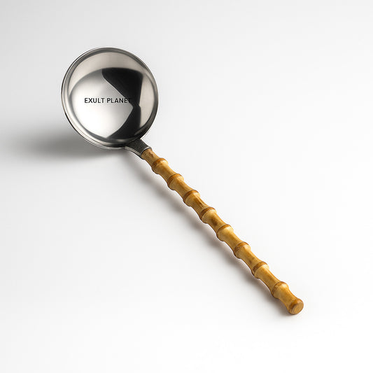 Eco-Friendly Stainless Steel & Bamboo Ladles - Sustainable Kitchen Utensils