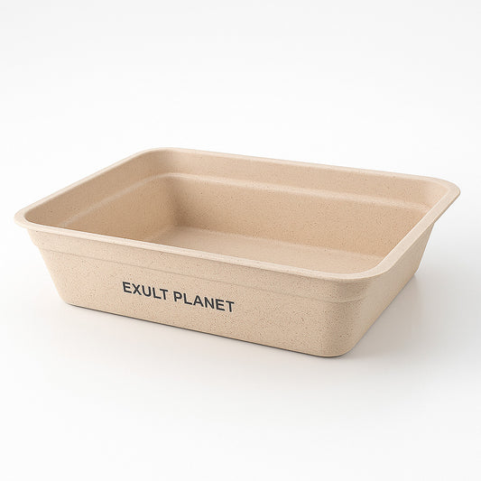Biodegradable Disposable Litter Tray - Eco-Friendly, Single-Use, Natural Brown