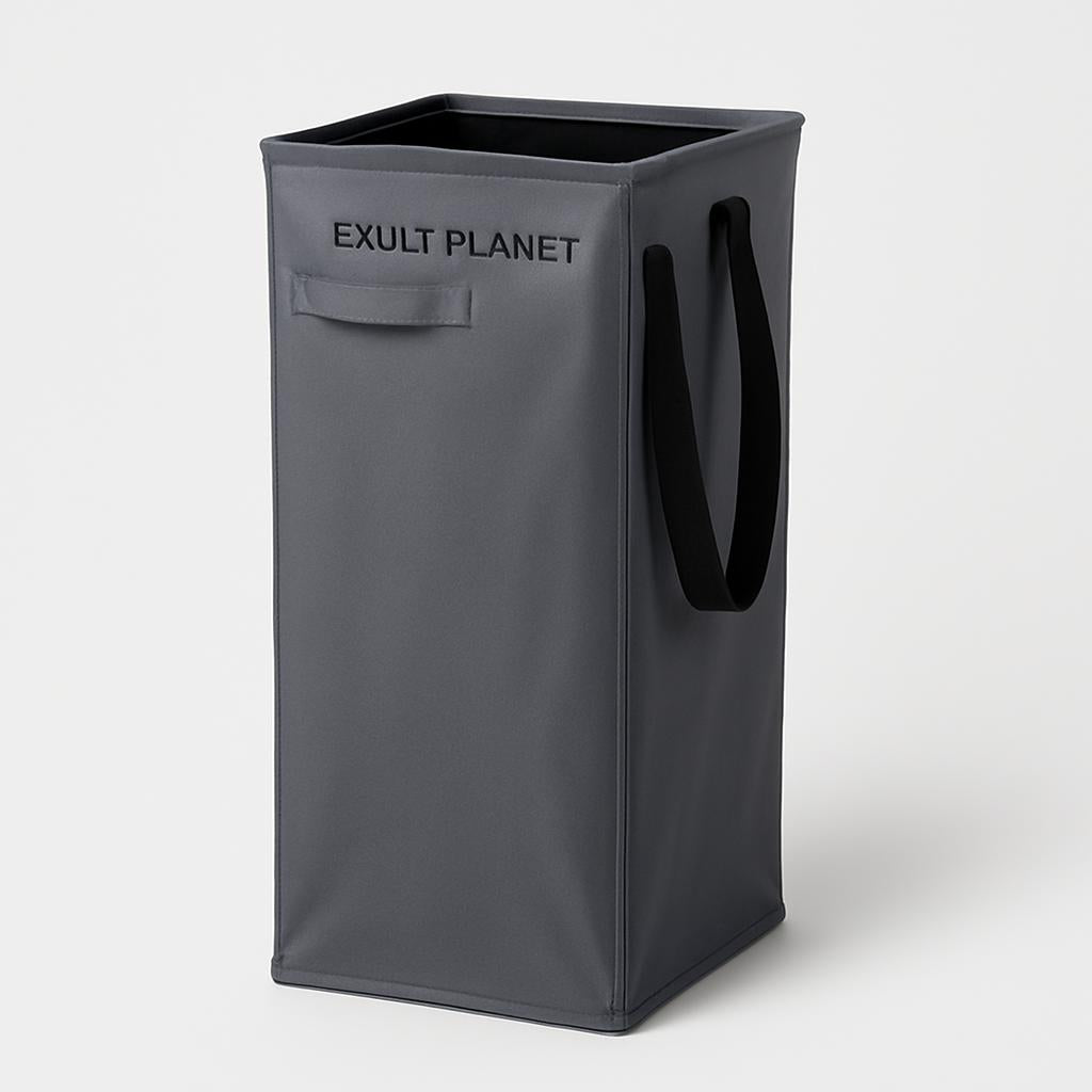 Eco-Friendly Beige Canvas Laundry Hamper for Small Spaces