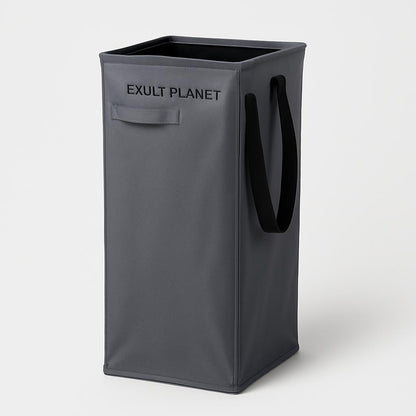 Eco-Friendly Beige Canvas Laundry Hamper for Small Spaces