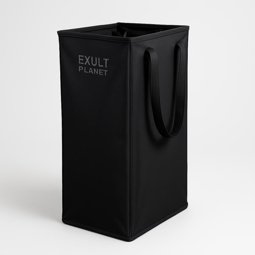 Eco-Friendly Beige Canvas Laundry Hamper for Small Spaces