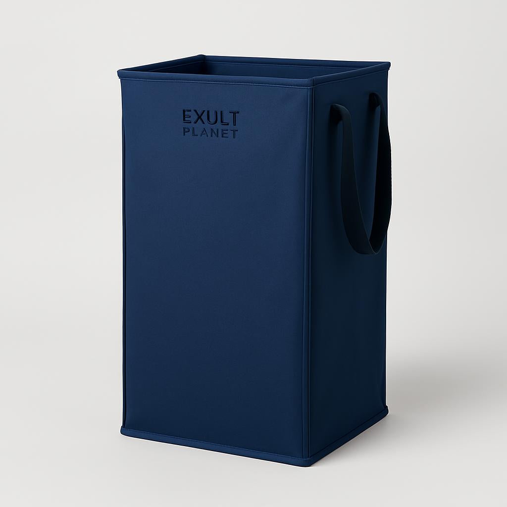 Eco-Friendly Beige Canvas Laundry Hamper for Small Spaces