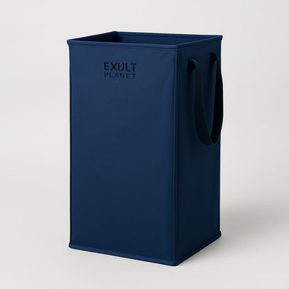 Eco-Friendly Beige Canvas Laundry Hamper for Small Spaces