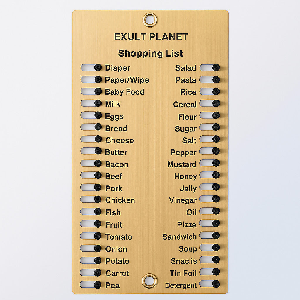 Eco-Friendly Reusable Memory Shopping List Reminder Board