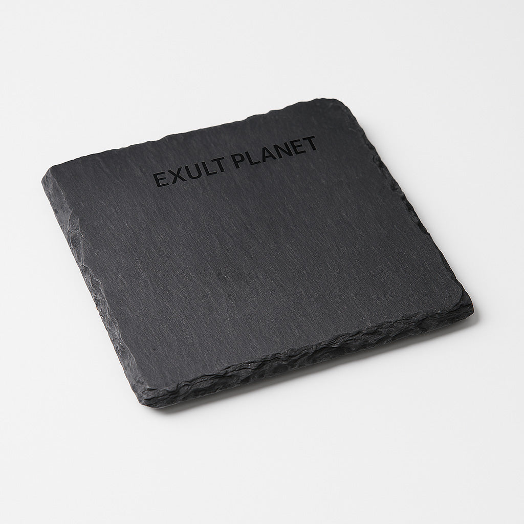 Eco-Friendly Black Natural Slate Square Serving Plate