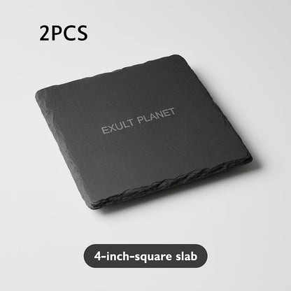 Eco-Friendly Black Natural Slate Serving Plate