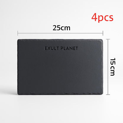 Eco-Friendly Black Natural Slate Serving Plate