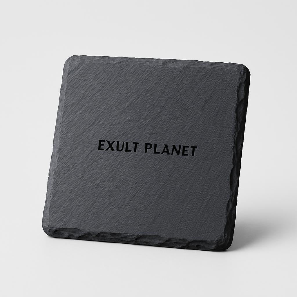 Eco-Friendly Black Natural Slate Serving Plate