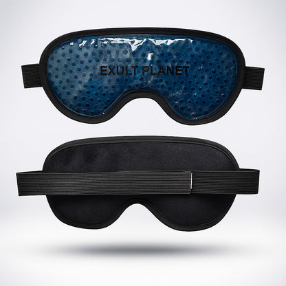 Reusable Gel Eye Mask for Hot & Cold Therapy - Blue Contoured Design