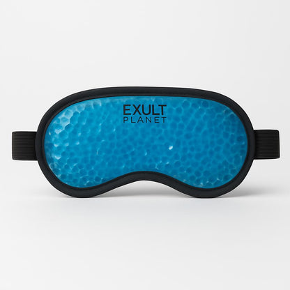 Reusable Gel Eye Mask for Hot & Cold Therapy - Blue Contoured Design