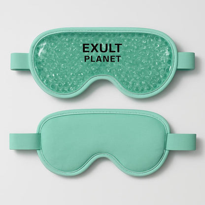 Reusable Gel Eye Mask for Hot & Cold Therapy - Blue Contoured Design