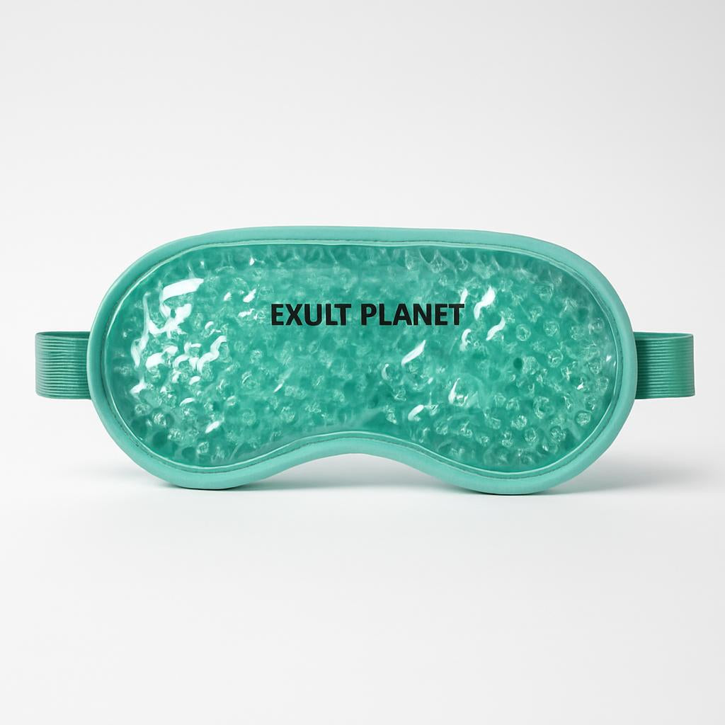 Reusable Gel Eye Mask for Hot & Cold Therapy - Blue Contoured Design