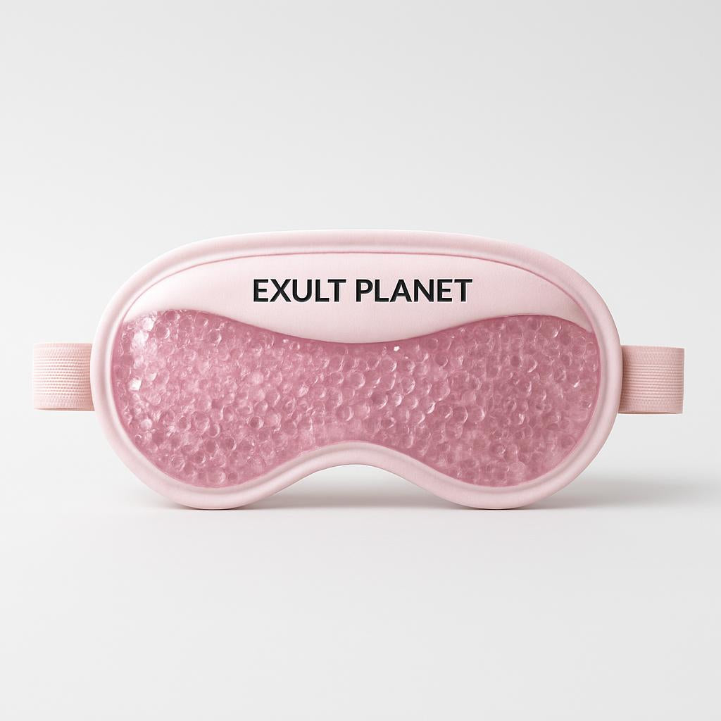 Reusable Gel Eye Mask for Hot & Cold Therapy - Blue Contoured Design