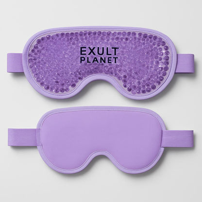 Reusable Gel Eye Mask for Hot & Cold Therapy - Blue Contoured Design