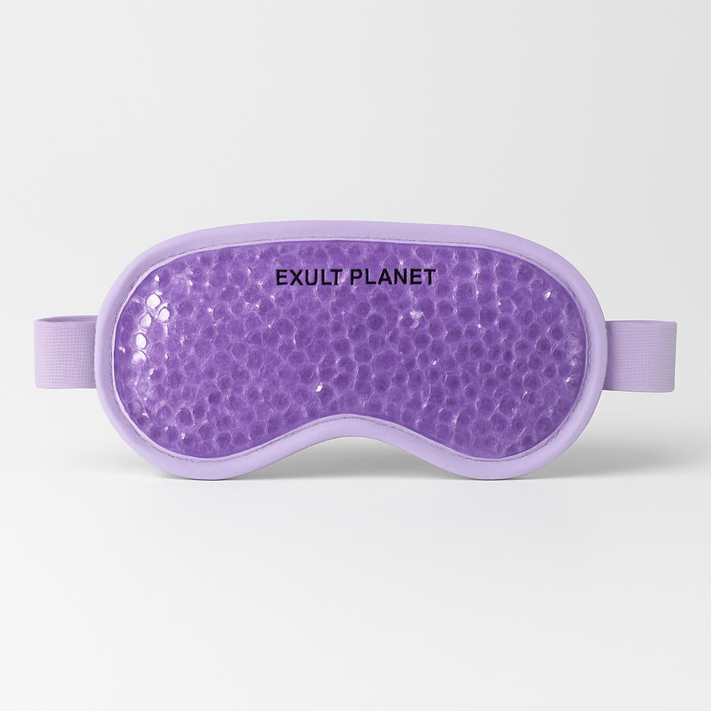 Reusable Gel Eye Mask for Hot & Cold Therapy - Blue Contoured Design