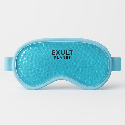 Reusable Gel Eye Mask for Hot & Cold Therapy - Blue Contoured Design