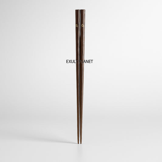 Eco-Friendly Reusable Wooden Chopsticks with Textured Grip