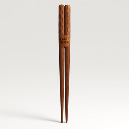 Eco-Friendly Reusable Wooden Chopsticks with Textured Grip