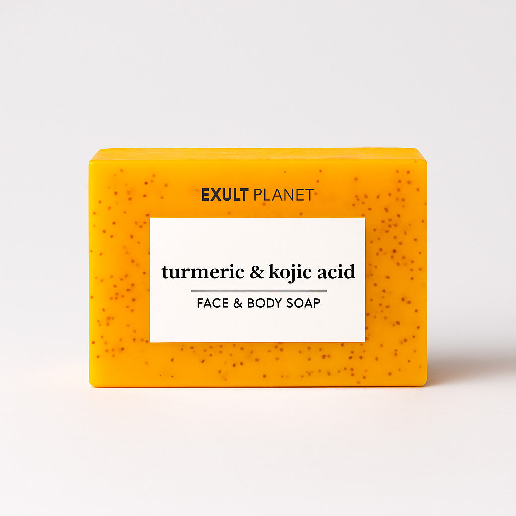 Natural Yellow Turmeric Soap Bars - Eco-Friendly, Biodegradable, Plastic-Free
