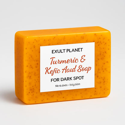 Natural Yellow Turmeric Soap Bars - Eco-Friendly, Biodegradable, Plastic-Free