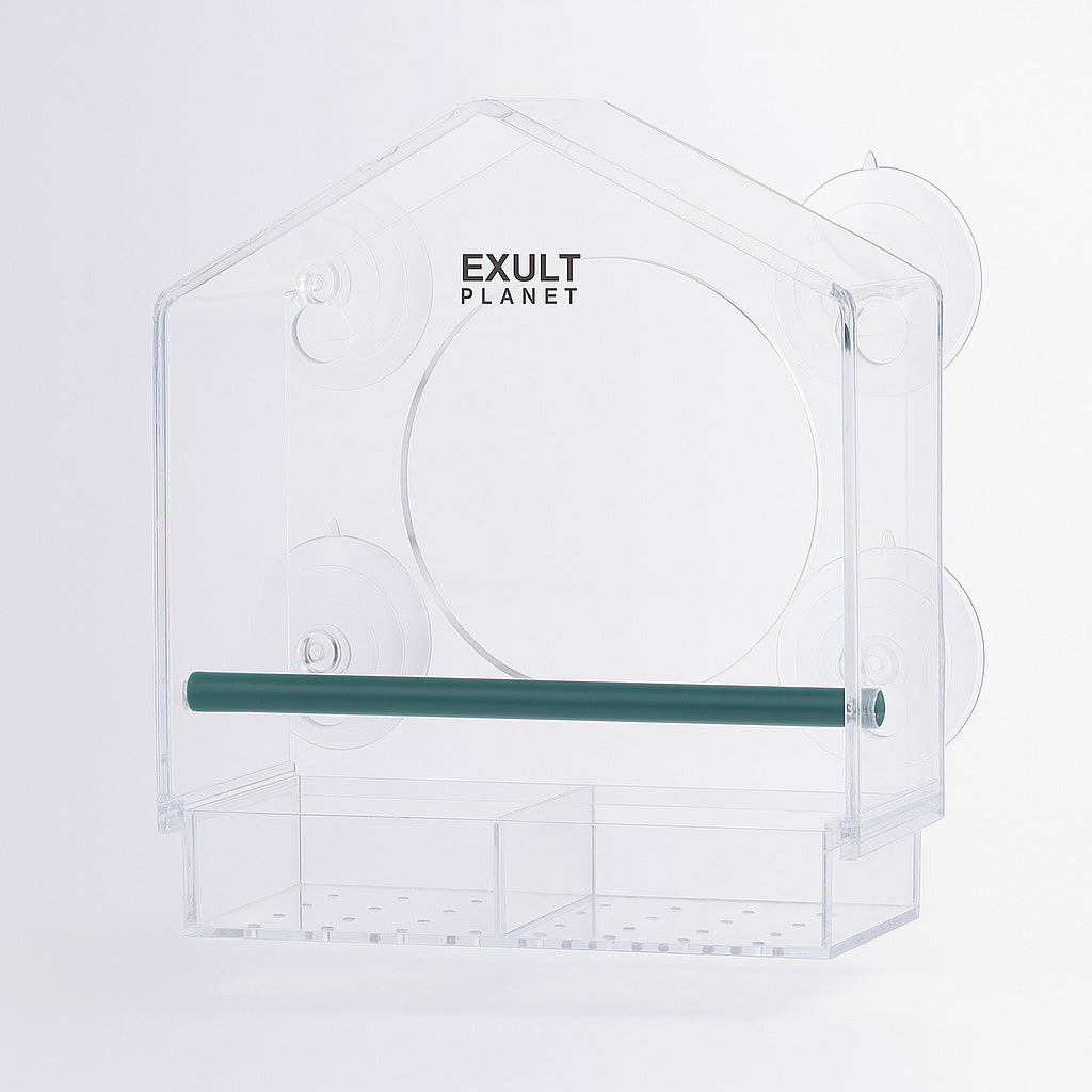 Transparent Window Bird Feeder - Eco-Friendly, Durable, Easy to Install