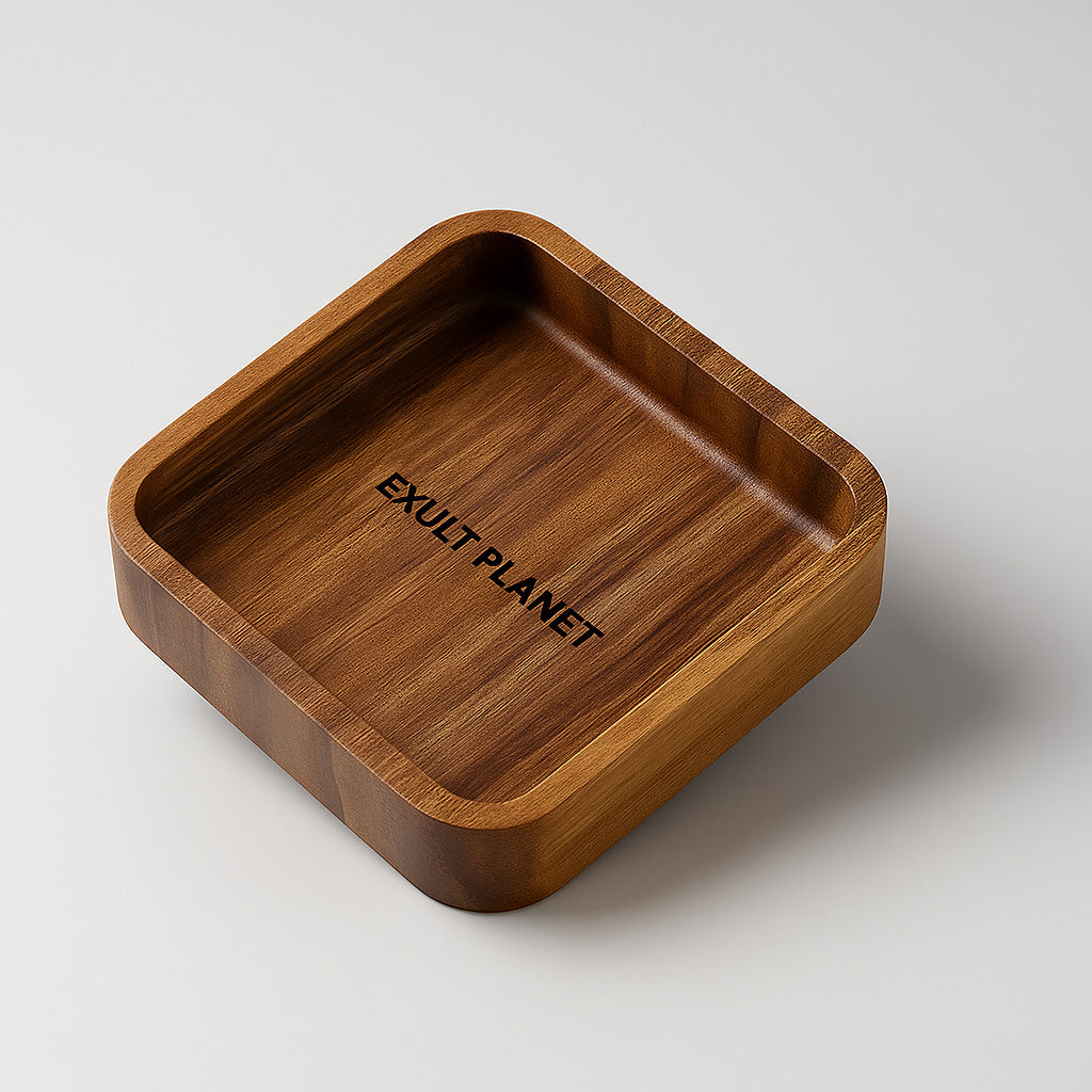 Eco-Friendly Rectangular Wooden Trays for Sustainable Home Décor