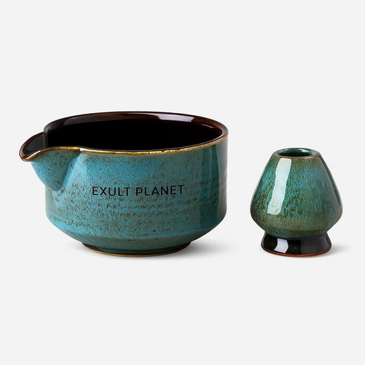 Eco-Friendly Handmade Bamboo Matcha Bowl and Whisk Set
