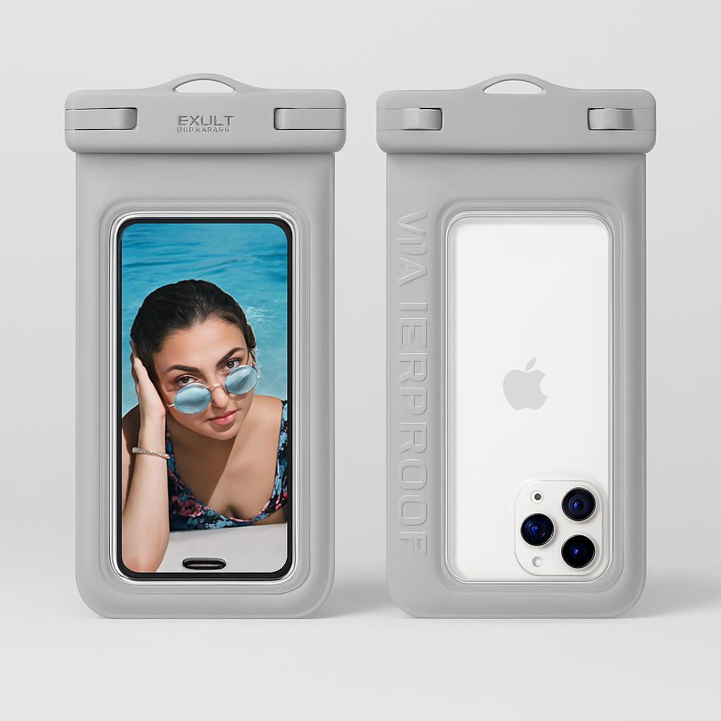 Waterproof Phone Pouch - Light Blue, Durable & Eco-Friendly