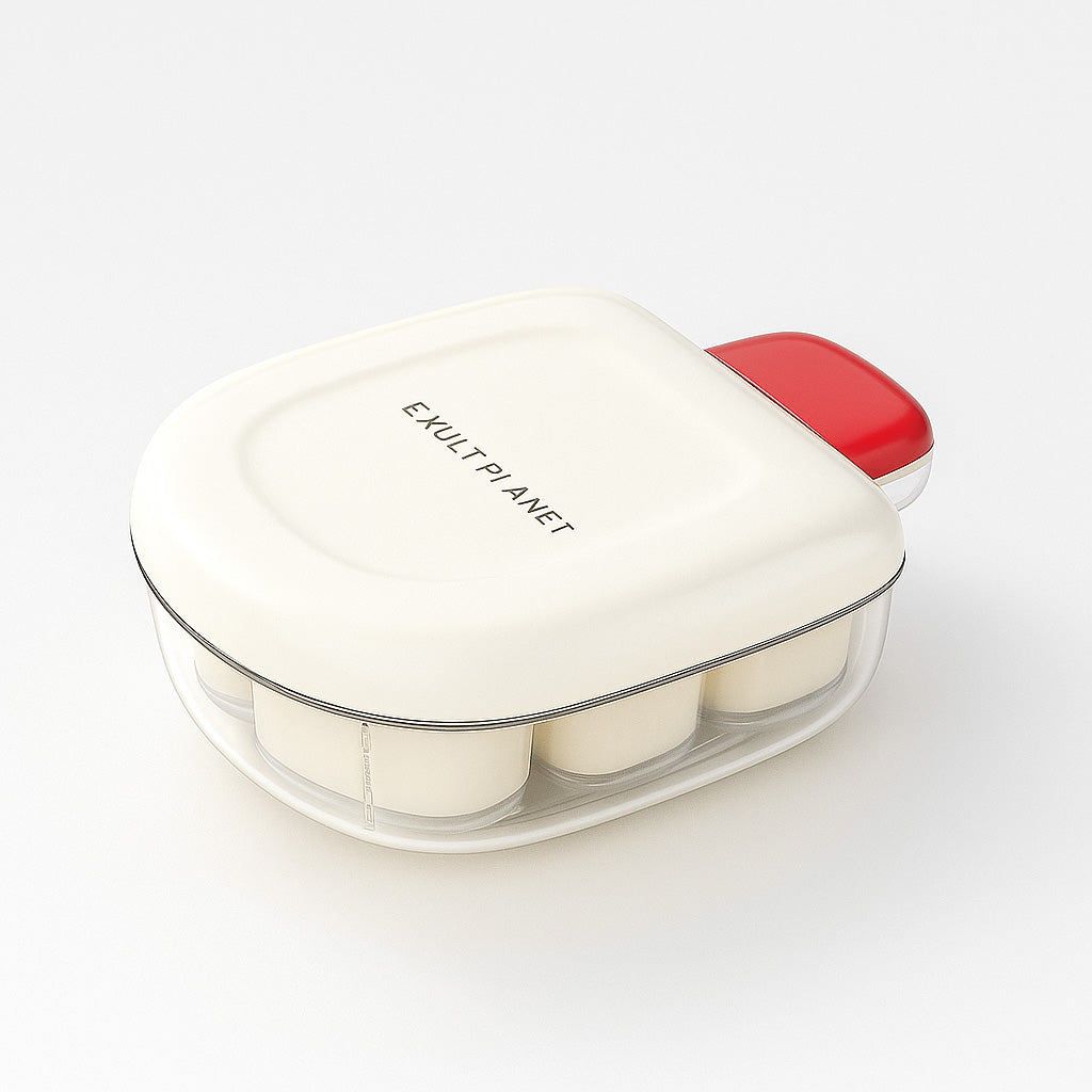 Eco-Friendly Easy-Press Ice Cube Mold with Lid