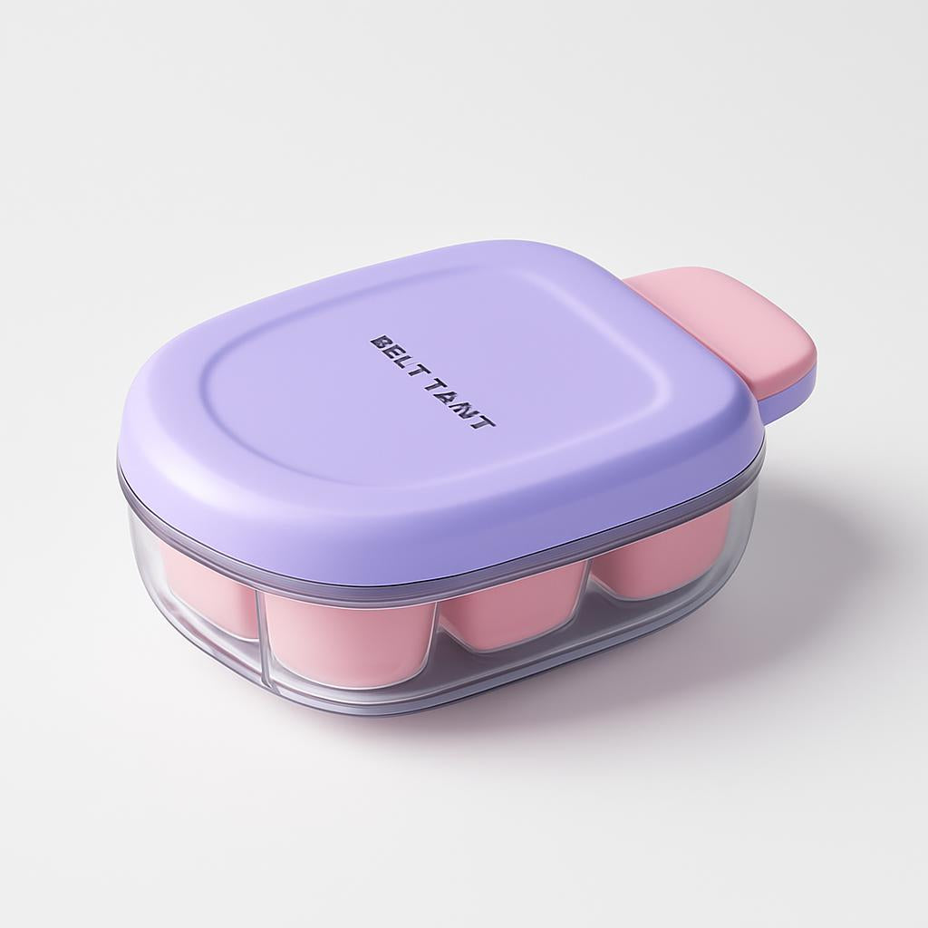 Eco-Friendly Easy-Press Ice Cube Mold with Lid